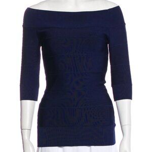 Herve Leger Bandage Off-The-Shoulder Top